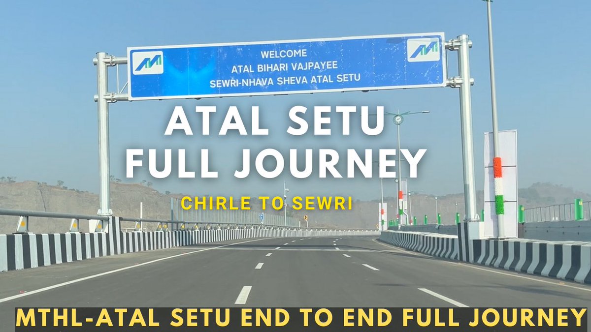 jaideepkane's tweet photo. MTHL- Atal Setu End to End Full Journey full video-
https://t.co/q7It1ncwRN
World class infrastructure and truly a megastructure..!
#MTHLOpening
#MTHLInauguration
#AtalSetu
@MMRDAOfficial
@mieknathshinde
@Dev_Fadnavis https://t.co/NrfUMfT2nZ