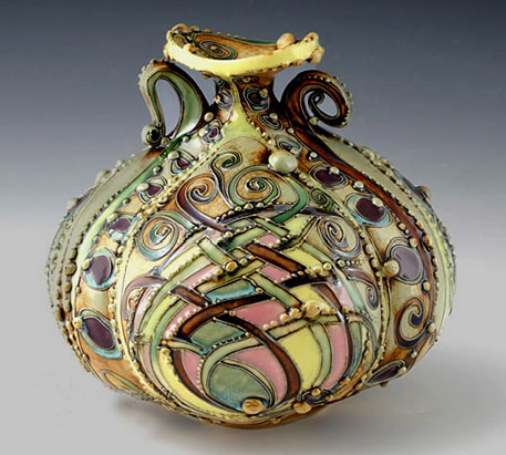 Carol Long, US ceramicist who draws influences from Art Nouveau as well as plant and animal life #WomensArt