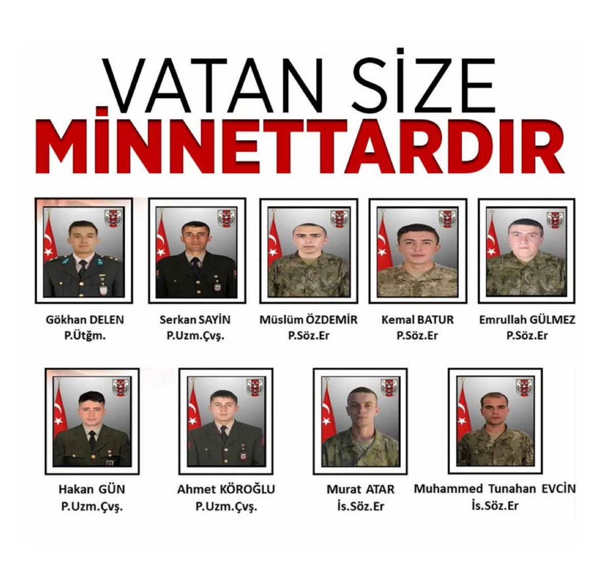 Kuzey Irak Pençe-Kilit Hareket Bölgesi'nde şehit düşen kahraman askerlerimize Allah'tan rahmet diliyorum. Coğrafya bize bir kader ve maalesef terörle mücadelenin doğasında bu var. Bedeli ne olursa olsun Türkiye haklı mücadelesine devam edecektir.  #ŞehidinVarTürkiye