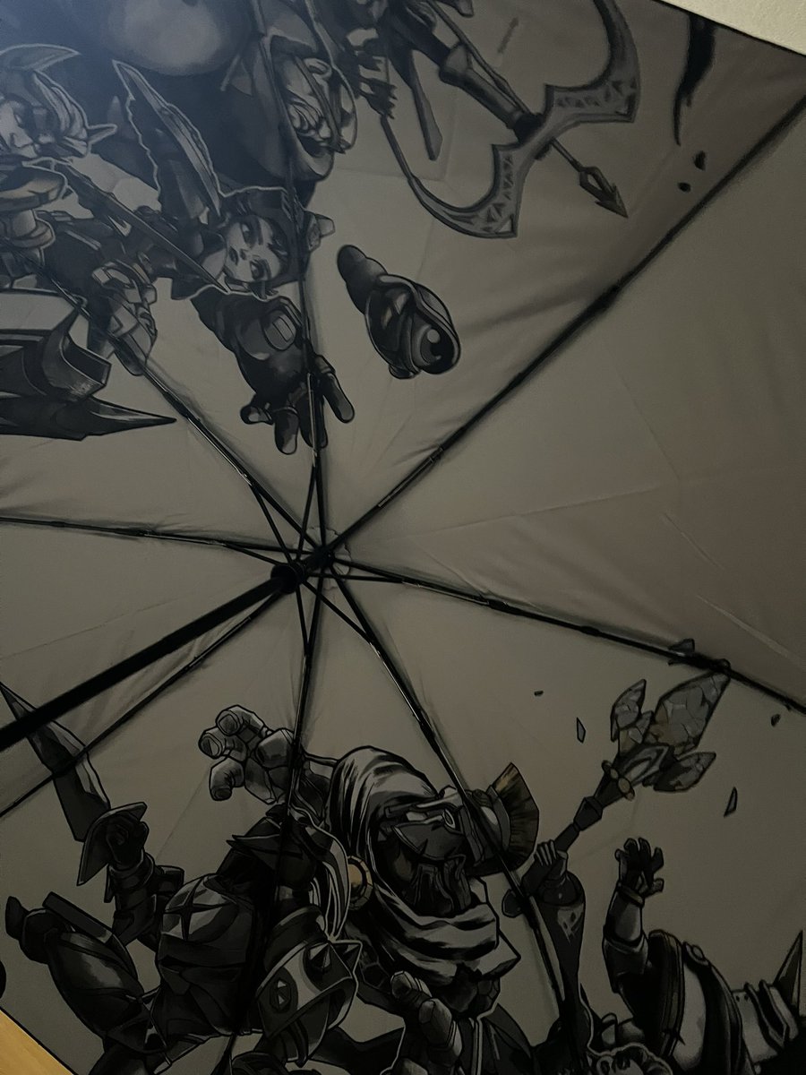 運営から傘届いた！
開くのも閉じるのもボタン1つで出来る結構ガチめの傘でビックリ((((；ﾟДﾟ))))

#ローモバ #のきのき日記