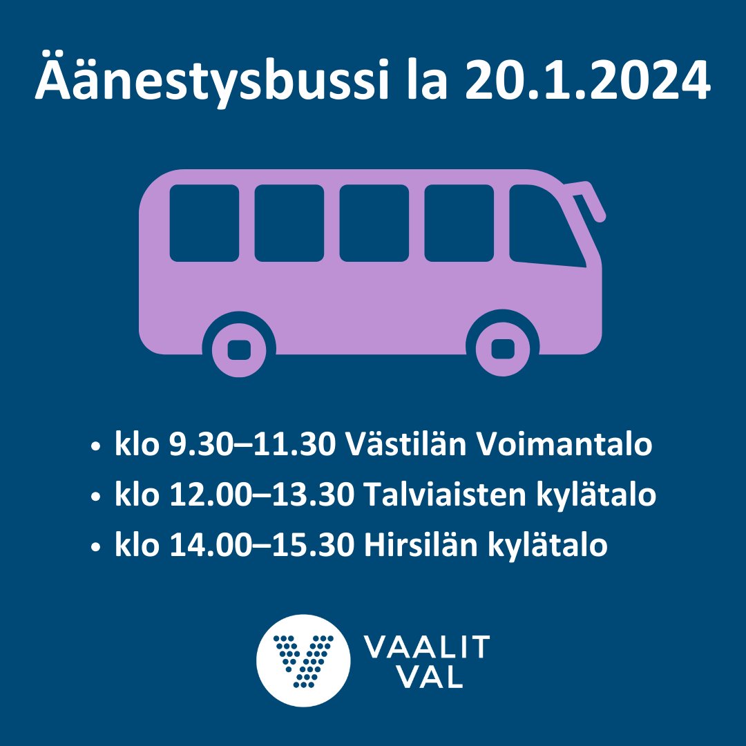 orivesi's tweet photo. 🇫🇮 Presidentivaali järjestetään Suomessa su 28.1. ja mahdollinen toinen vaali su 11.2. Ennakkoäänestys toimitetaan kotimaassa 17.-23.1.

Oriveden ennakkoäänestyspaikka on kaupunginkirjasto. Orivedellä voi äänestää ennakkoon myös äänestysbussissa la 20.1.

https://t.co/xtxGppxYVk https://t.co/R5suHEOeKd