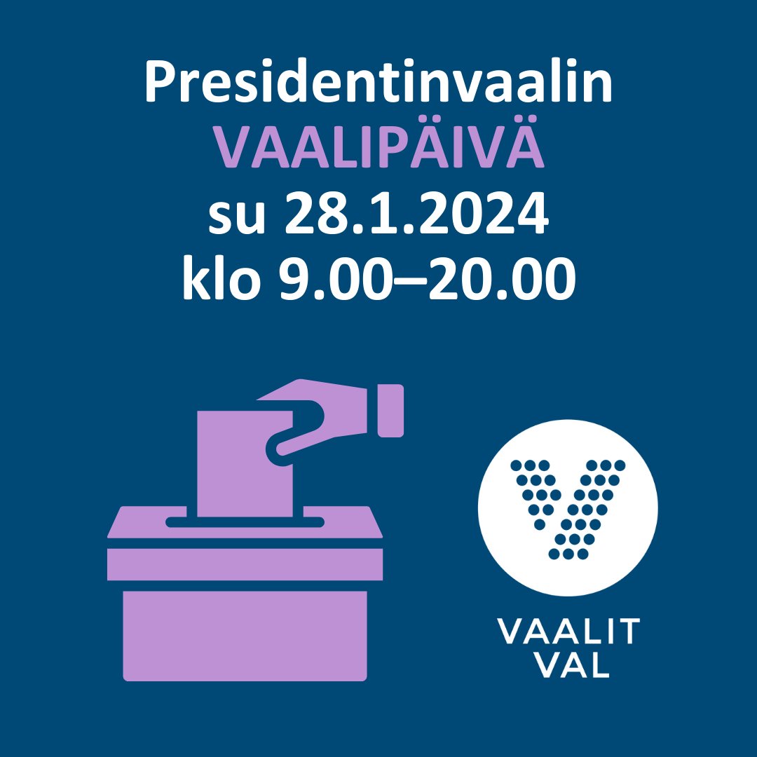 orivesi's tweet photo. 🇫🇮 Presidentivaali järjestetään Suomessa su 28.1. ja mahdollinen toinen vaali su 11.2. Ennakkoäänestys toimitetaan kotimaassa 17.-23.1.

Oriveden ennakkoäänestyspaikka on kaupunginkirjasto. Orivedellä voi äänestää ennakkoon myös äänestysbussissa la 20.1.

https://t.co/xtxGppxYVk https://t.co/R5suHEOeKd