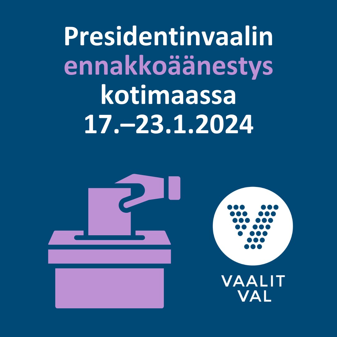 orivesi's tweet photo. 🇫🇮 Presidentivaali järjestetään Suomessa su 28.1. ja mahdollinen toinen vaali su 11.2. Ennakkoäänestys toimitetaan kotimaassa 17.-23.1.

Oriveden ennakkoäänestyspaikka on kaupunginkirjasto. Orivedellä voi äänestää ennakkoon myös äänestysbussissa la 20.1.

https://t.co/xtxGppxYVk https://t.co/R5suHEOeKd