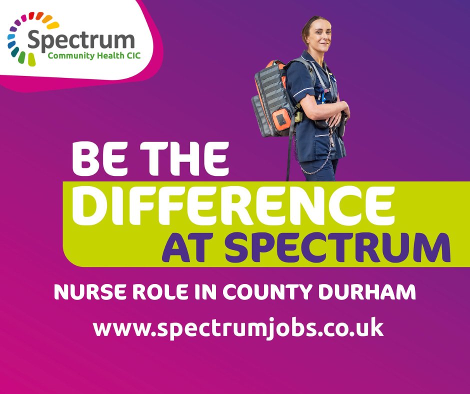SpectrumCIC's tweet photo. 🚨 DURHAM NURSE VACANCY: We're seeking a registered nurse to fill a Band 5, permanent, f/t role at HMP Frankland, Durham. Benefits include access to NHS pension/discounts and a £1,500 Welcome Payment. Find out more and/or apply for this role: https://t.co/IBhfrk0C7Y #nhs #nhsjobs https://t.co/BRTgyBnhAB