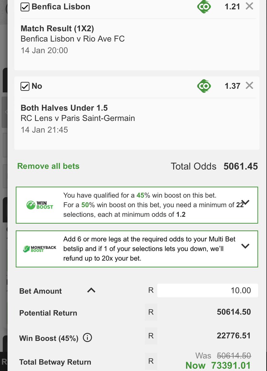 Betting_gurru's tweet photo. 5061 odds

I WILL FOLLOW EVERYONE WHO RETWEETS 

I will edit this slip then share edits and more slips with my VIP Group. It’s ONLY R100 ONCEOFF to join my VIP Group. DM me if you wanna join my VIP Group.

Code: U19521FBA https://t.co/4vSMyBEYoK

Screenshots of the full slips in the comments