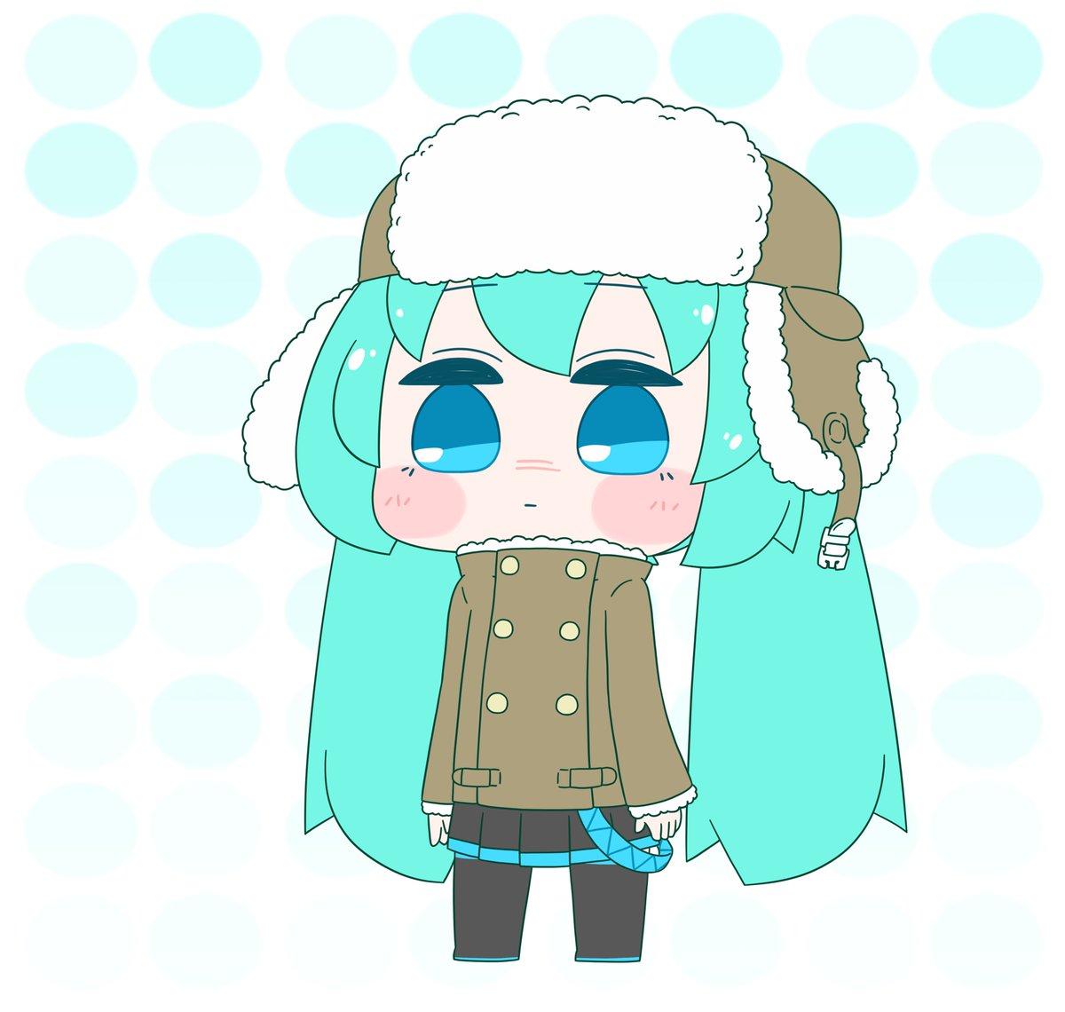 初音ミク「今日も一日  フライトキャップハツネミク… #初音ミク」|はつねネガメのイラスト