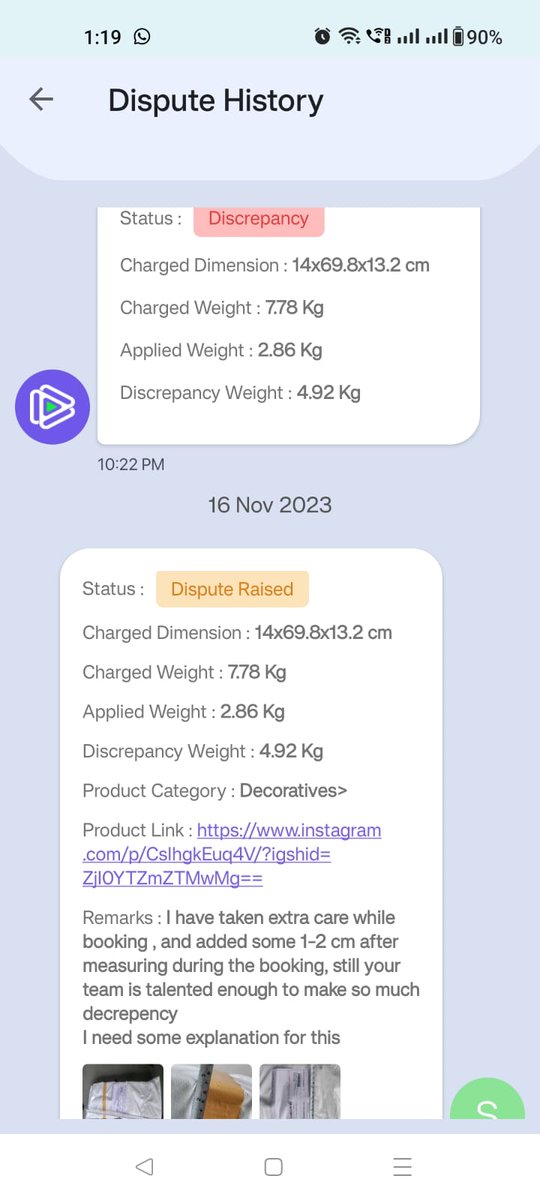 Rashmit_Chhabra's tweet photo. AWB 1504846432675
@ShiprocketCare @ShiprocketIndia @delhivery @help_delhivery 

We are small business facing these kind of weight discrepancy on daily basis, and it's very frustrating
Their customer care support is not supportive at all https://t.co/NmwdT3C9Mn