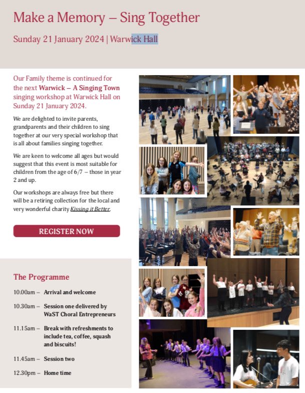 Warwick - A Singing Town (@warwicksingtown) on Twitter photo 