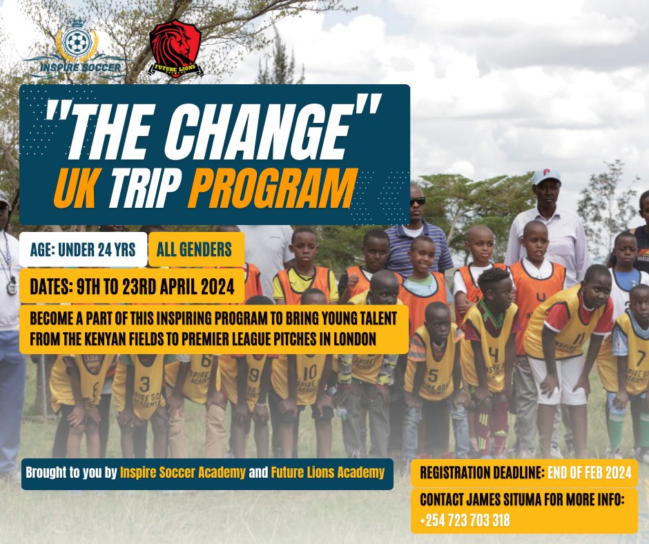 InspireSoka's tweet photo. Experience the thrill of football in the UK with an exclusive 2-week stay with our Academy Programs! 👊

We are offering young players an opportunity for potential scouting by pro &amp; semi-pro football clubs in the UK! ⚽🇬🇧 

Link:  https://t.co/JlzIkbGjuz

#WhereTalentLives https://t.co/MHAznzyVcC