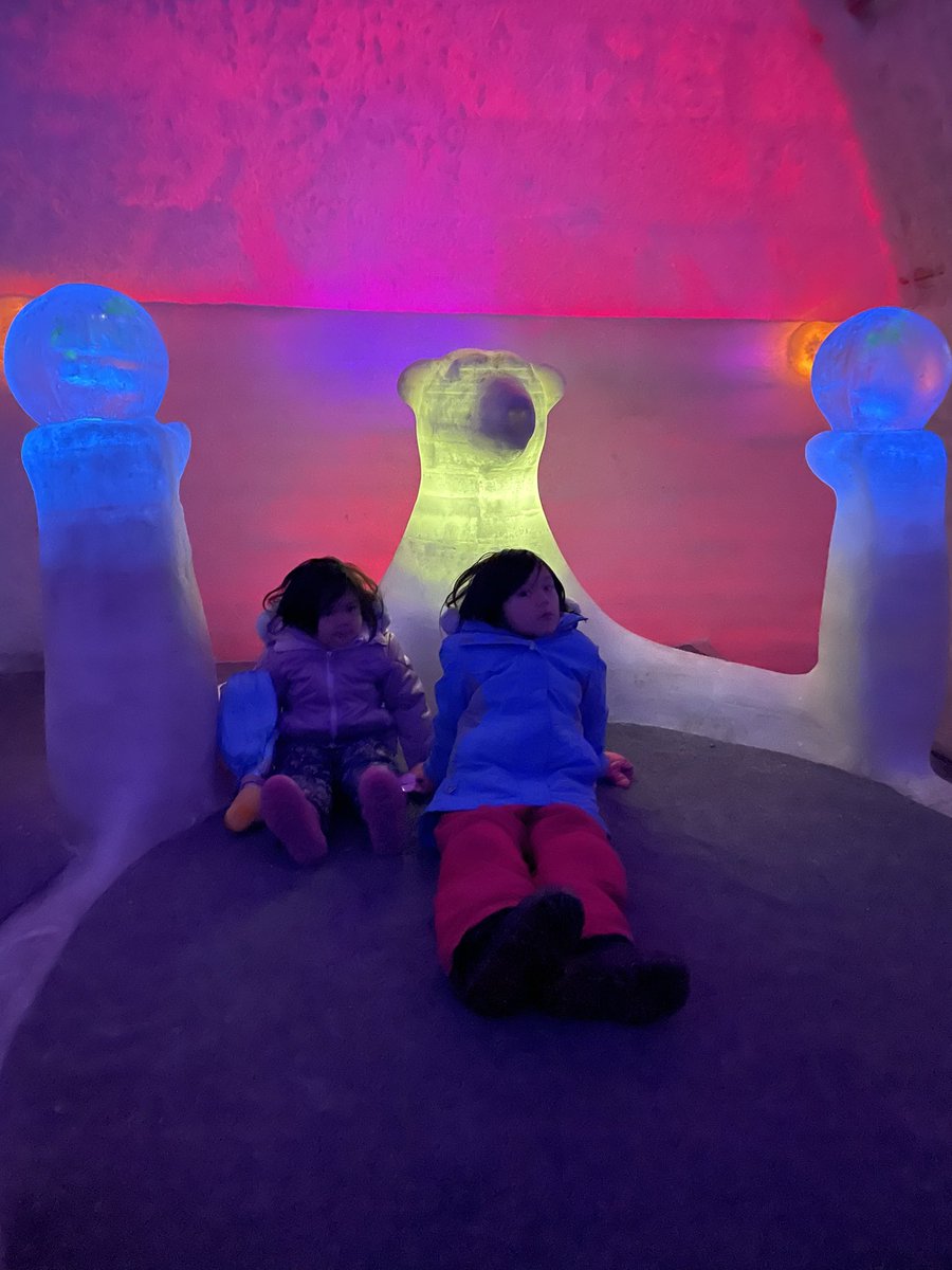v_izumi123_v's tweet photo. 1/12。Chena Hot Springs Again。今日は日帰り。アイスミュージアムにも入った！うちの姫、Ice Castle があるのに大喜び！
自分の家だとみんなに言ってた。
#ChenaHotSprings #IceMuseum #Travelschoolers #年間300日おでかけ https://t.co/Q4Miw3hxPU