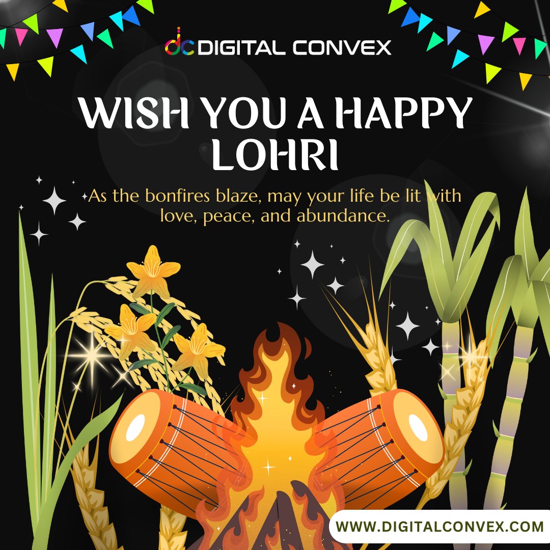 digital_convex's tweet image. 🌟 Wishing you a harvest of good times and a year filled with moments to 🎉 cherish. Happy Lohri! 🔥🥳
.
.
#HappyLohri #NewBeginnings #LohriCelebrations #JoyousFestivities #VibrantYearAhead #BonfireMoments #CheersToHappiness #LohriMagic #PositiveVibesOnly #FestiveCheers