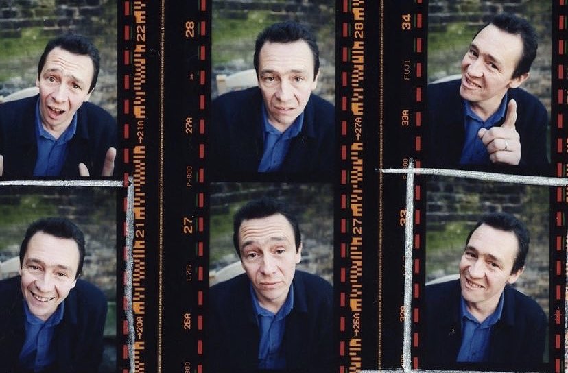 Contact Prints Day 6 Paul Whitehouse 1998 (maybe?) love the chinagraph markings,  looks like he’s going a bit Ron Manager on me in these #paulwhitehouse #portraitphotography