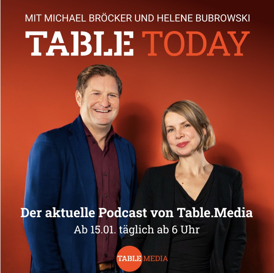 MichaelBroecker's tweet image. 🧡Der neue Daily-Podcast für Möchtegern-Besserwisser. 🧡Wir tauchen tiefer ein in die Themen der Zeit. Dafür gibt es keine Polemik, kein Schlagzeilen-Bingo. Wir wollen euch bereichern, nicht belehren. Mit den KollegInnen von @Table_Media_ und immer -🥁😍- @HeleneBubrowski