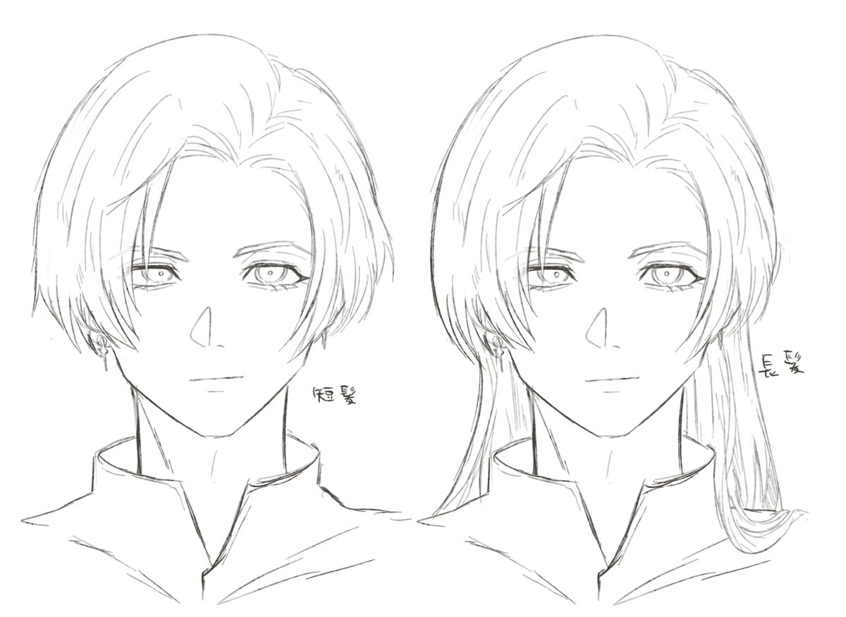 onigiruru's tweet photo. 髪ネタ落書きなど https://t.co/d1l3NUv9YL
