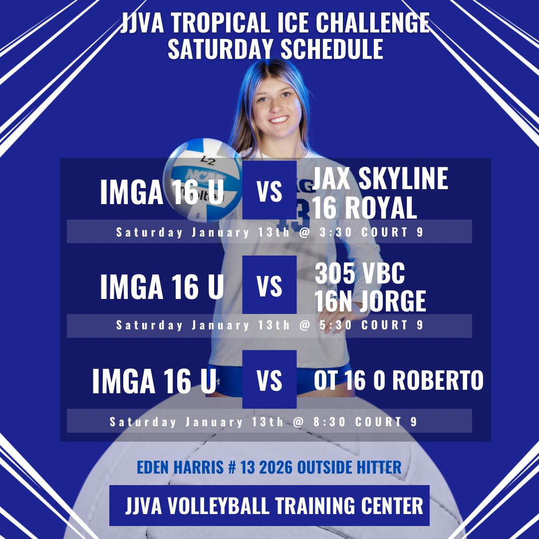 EdenHarris2026's tweet photo. Saturday Schedule! 💪🏼
@PrepDig @PrepDigFL @coachmoonvball
@vbconnection @VBallrecruiter @IMGAVolleyball @AVCAVolleyball @IMGAcademy @uanextvball
@AAUVolleyball https://t.co/rzMsOg4WNS