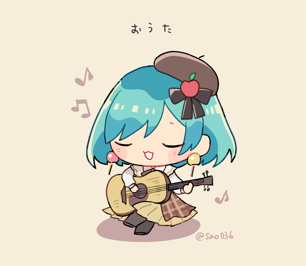 1girl music solo instrument jewelry hat playing instrument  illustration images