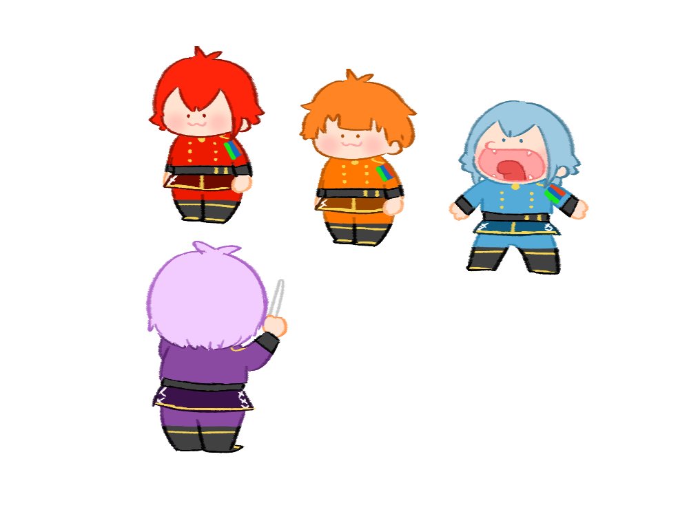 multiple boys red hair orange hair chibi male focus purple hair blue hair  illustration images