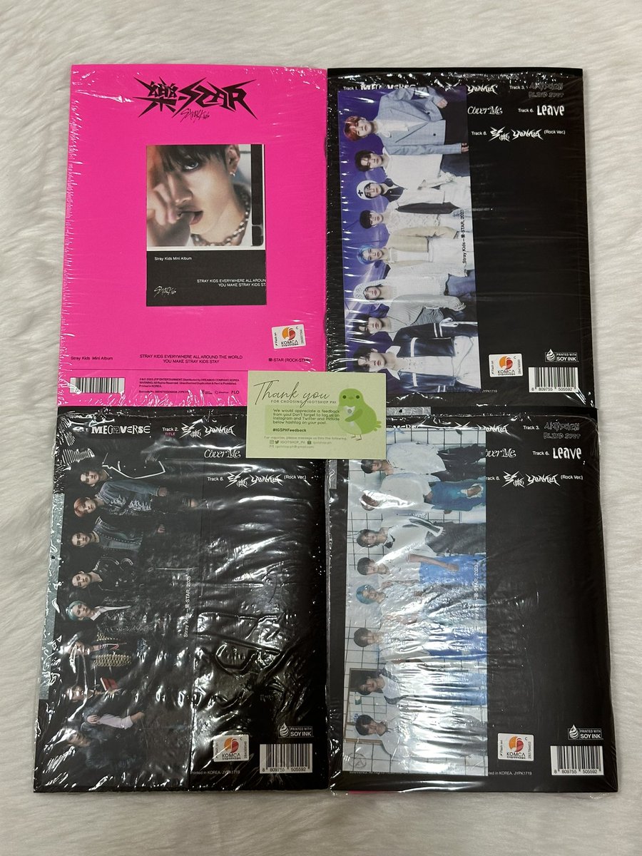 IGOTSHOP_PH's tweet photo. #IGSPHOnHand

WTS/LFB

Stray Kids Rockstar Album
• Limited - PHP100
• Rock / Roll - PHP50 each
• Headliner - PHP50
• Postcard - PHP50
*Unsealed, but complete inclusions except pcs &amp; polas https://t.co/AyfcyfzZLQ