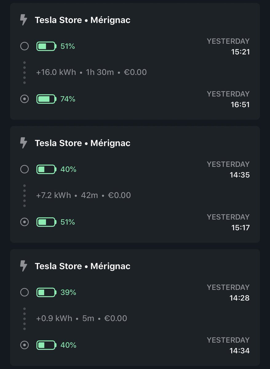 TeslaStars's tweet image. #TeslaServiceIssues 🔧

So while my Model 3 was at the Service Center, Tesla plugged it in and gave me enough energy to travel a distance equivalent to what €19.93 of gas ⛽️ would buy for a #FossilCar ☺️

When was the last time a repair shop put free gas in your tank? 🤔