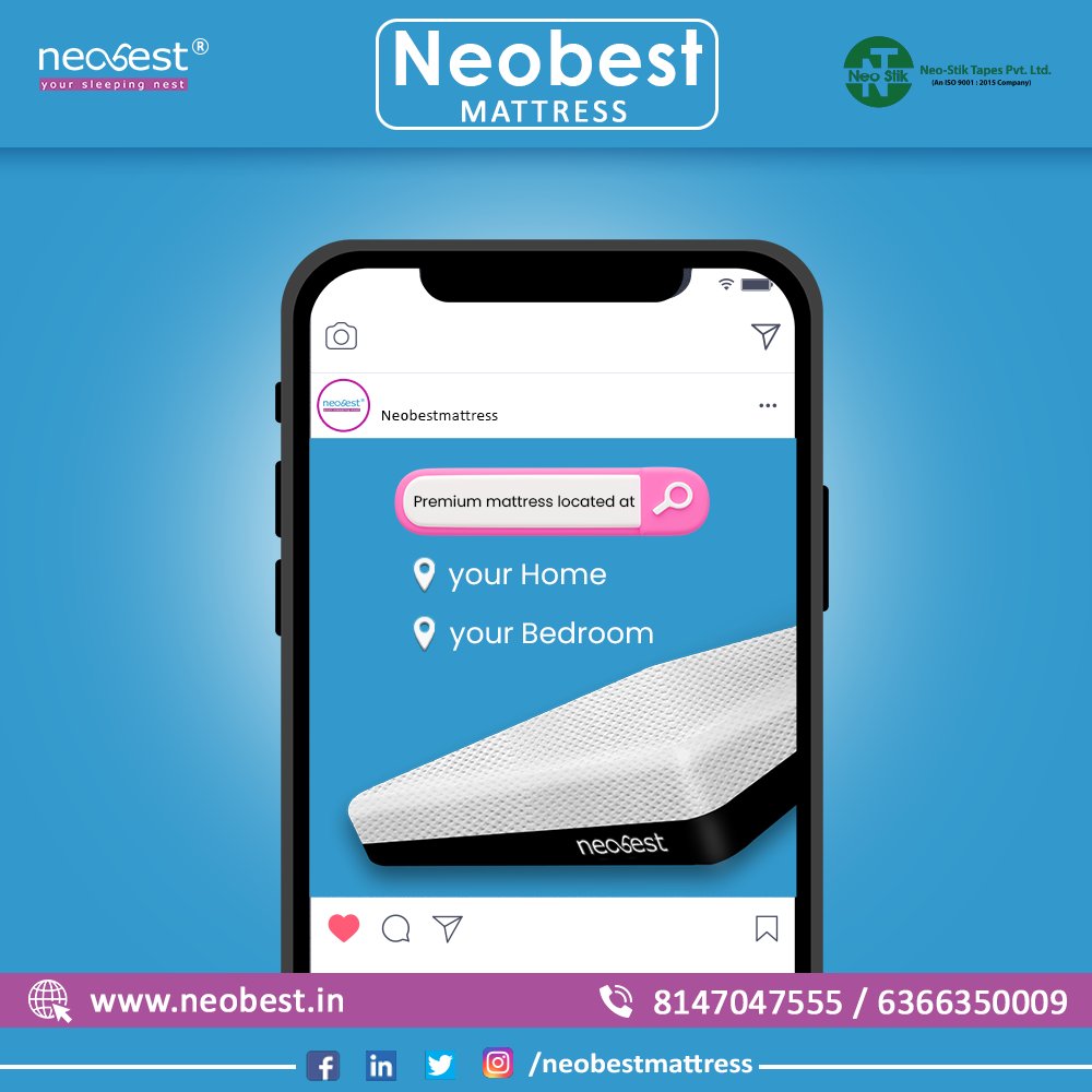 Elevate your sleep to new heights of comfort with our Premium Orthopedic Mattress. 💤✨ 

Buy Now: neobest.in/Premium-memory…

#MemoryFoamMattress #Mattress #Orthopedicmattress #FoamMattress #SleepBetter #OrthopedicComfort #Neobest