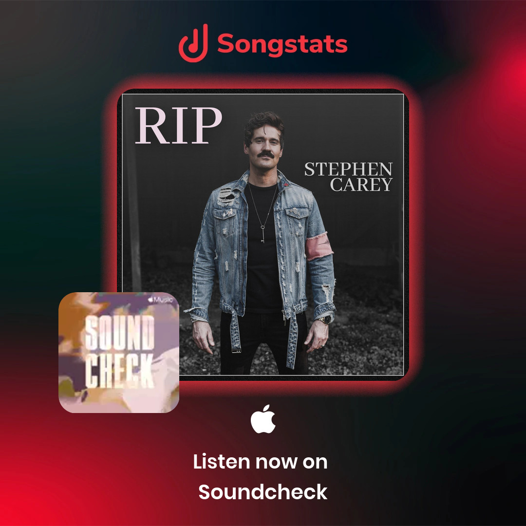 SongstatsApp's tweet photo. @scareycountry Aww yeah!! Did you know that "RIP" got added to the editorial playlist 'Soundcheck' on Apple Music! https://t.co/5NFD7iw3Iz