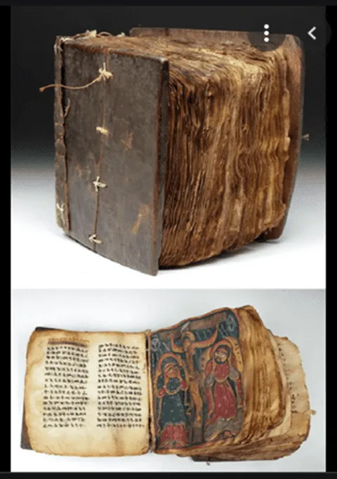 La Biblia etíope, es la primera Biblia cristiana ilustrada del mundo, fue escrita sobre piel de cabra a principios del siglo V d.C. Se conserva en el Monasterio Garima cerca de Adwa en la región de Tigray en Etiopía desde su creación.