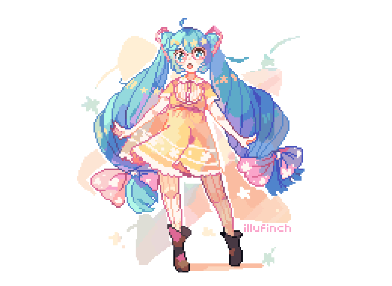 初音ミク 「digging into the miku archives 」|finchのイラスト