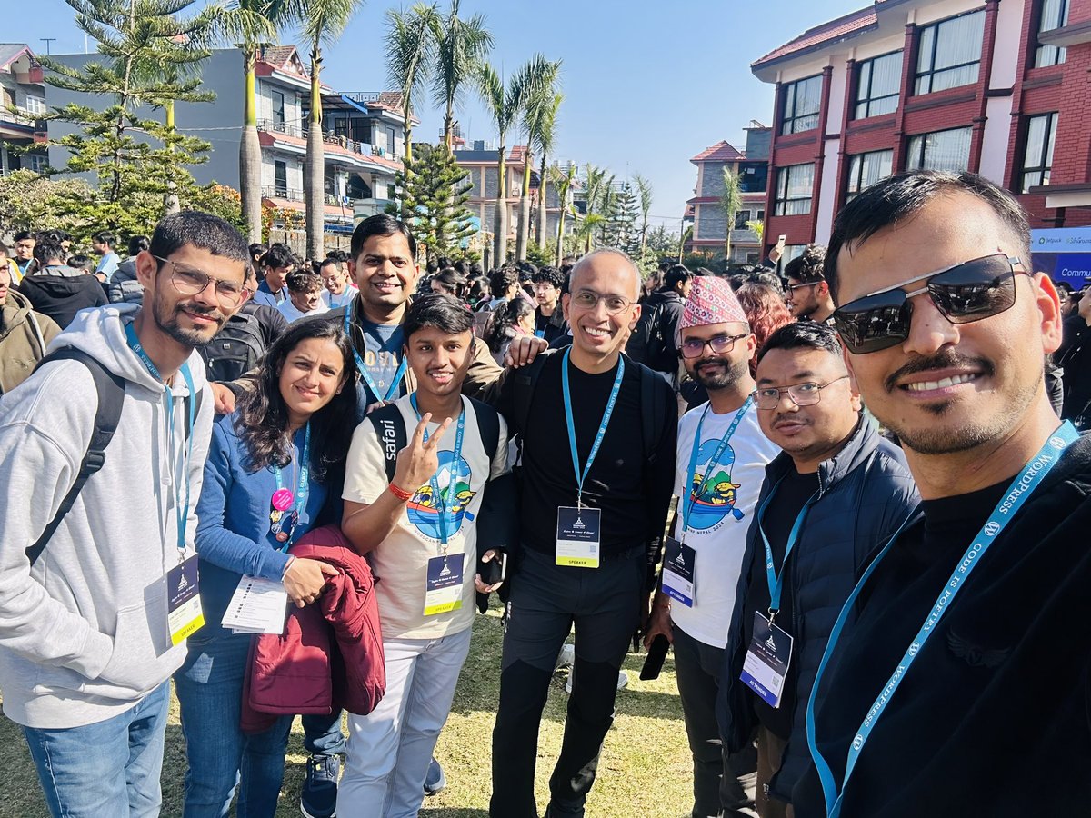 Nepali and Indian WordPressers at @WordCampNepal