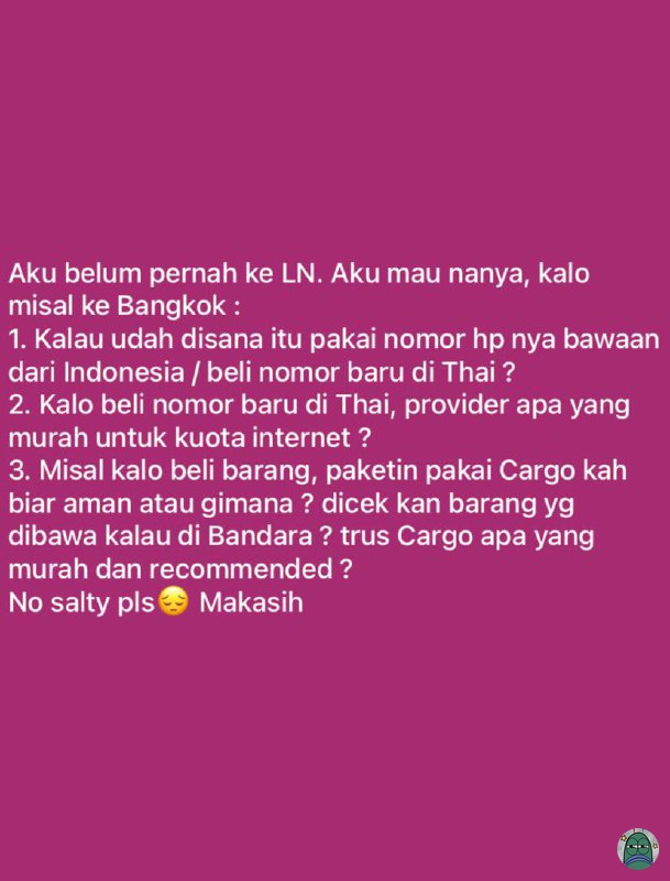 💚 Butuh pencerahannya, yg udah sering ke Bangkok 🙏🏻🙏🏻🙏🏻