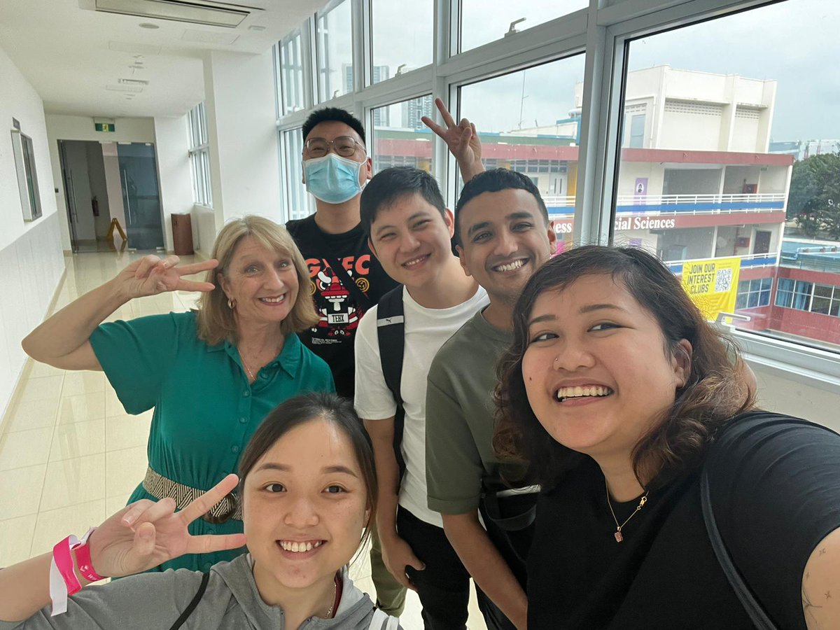 Students love a selfie with the teacher!