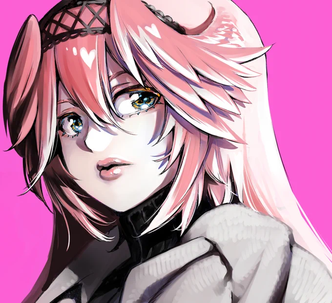 筆の進むままにルイ姉を描きました くちびる! #Luillust