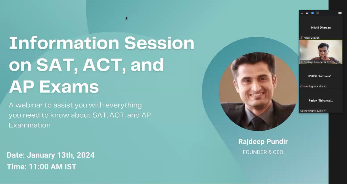 _ReWiser's tweet image. It&apos;s a successful wrap and what an impactful session we had. We are extremely thankful to all the participants from across the globe who joined in on Saturday morning.
#rewiser #Ibclasses #internationalbaccalaureate #actstudent #satexam #satexampreparation #satexamprep #satprep