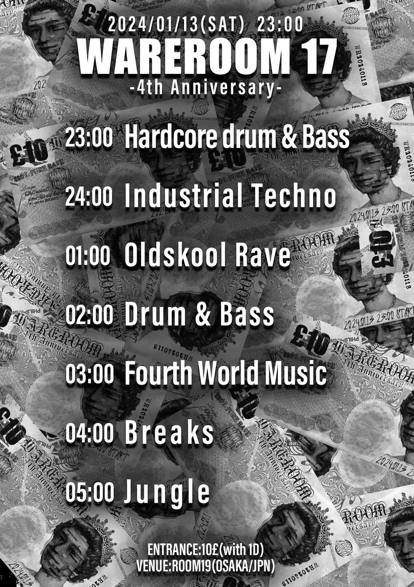 b45h_gcjp's tweet photo. 🔥あと5時間後🔥
#WAREROOM の4周年だよ!
23:00 START
DOOR:10£
@room19room19 でいい空間といい音用意してます🤘
https://t.co/TFMvF9zshW https://t.co/YJiVg5hHHI