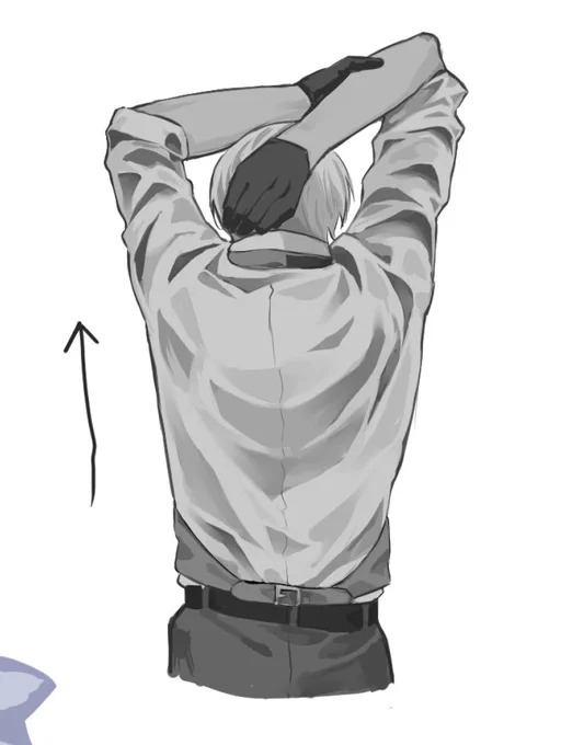 ポーズ集を手に入れたので色々練習がてらお絵描き 左下のはこれから縛られる国広のネクタイ