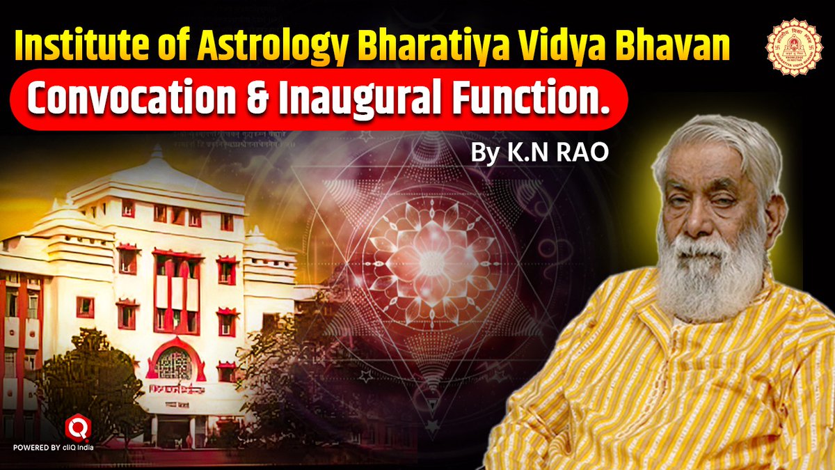 BVBC_Delhi's tweet photo. WATCH NOW - 

Convocation &amp; Inaugural Function : K.N.Rao Institute of Astrology Bharatiya Vidya Bhavan on https://t.co/5TxMAAe6Wl

#astrology #Horoscope https://t.co/o2vYhNcBJl