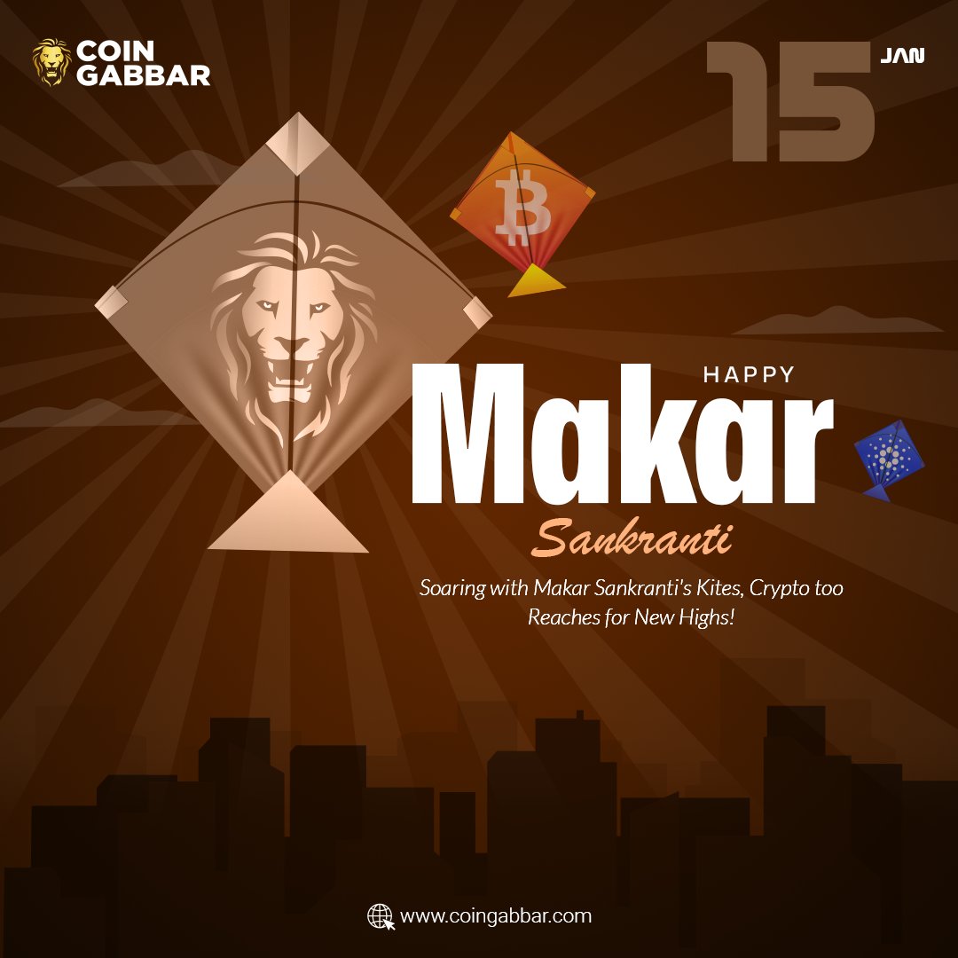 coin_gabbar_'s tweet photo. Happy Makar Sankranti !
๐ช As kites soar high, may your crypto investments reach new heights too!
๐โจ Explore market trends and insights at https://t.co/GDON719C1a for a prosperous journey.
#makarsankranti #cryptohighs #makarsankranti2024 #MakarSankrant #Crypto https://t.co/Z7RQNyKX5X