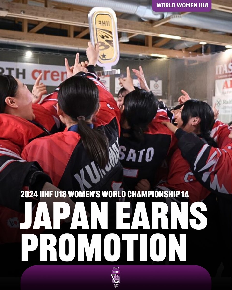 IIHFHockey's tweet photo. Umeka Odaira came up big for Japan in Italy, scoring five points and leading her team to a 6-1 win over Italy to send Japan back to the top level for next year.🇯🇵💪 #U18WomensWorlds @jpn_ice_hockey

Read more at https://t.co/ldDBa42X8a ⤵️
https://t.co/JkCMHOyGgj https://t.co/SHvFcOIdg8