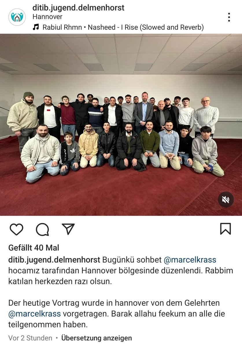 erenguevercin's tweet photo. #MarcelKrass hält einen Vortrag vor der #DITIB-Jugend
Was sagt @DITIBkoln dazu?
Marcel Krass ist kein Unbekannter:
"Marcel Krass ist seit zwei Jahrzehnten eine feste Größe in der salafistischen Szene in Deutschland."
https://t.co/mbesBmB3Pp https://t.co/cV3Dv66LYT