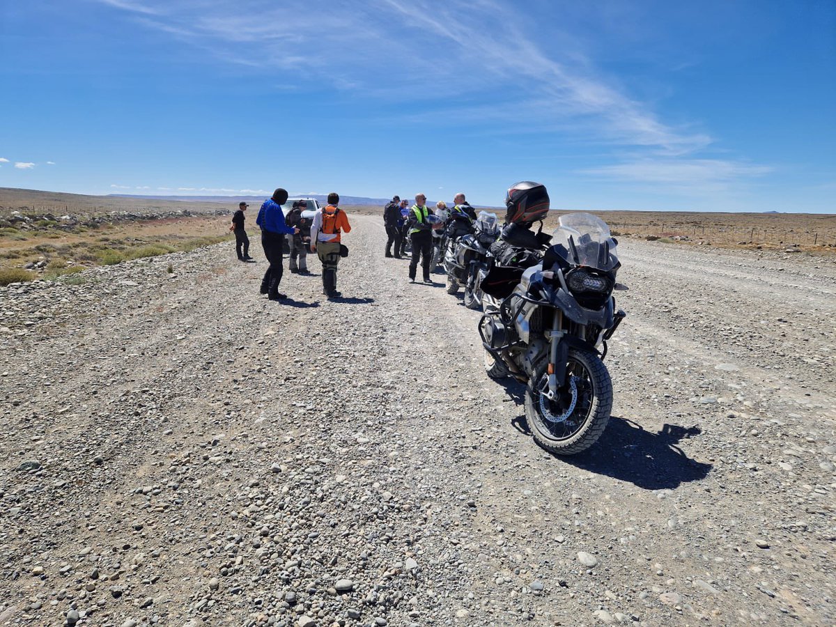 No1GhostDog's tweet photo. Yesterday was the day from hell! 300km of roads of which over a 100km was gravel and in stretches deeply rutted - oh along with gusty wind too. But maybe the beer and view at the end was worth it 🤔 #Route40 🇦🇷 https://t.co/baja6uBCmF