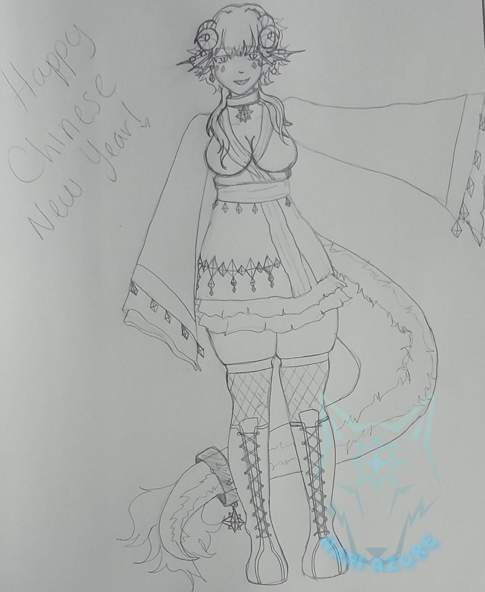 NariAzure's tweet image. Early, but I thought a Dragonstyle Nari was due for the New Year.
#Nart #VtuberEN #Vtubers