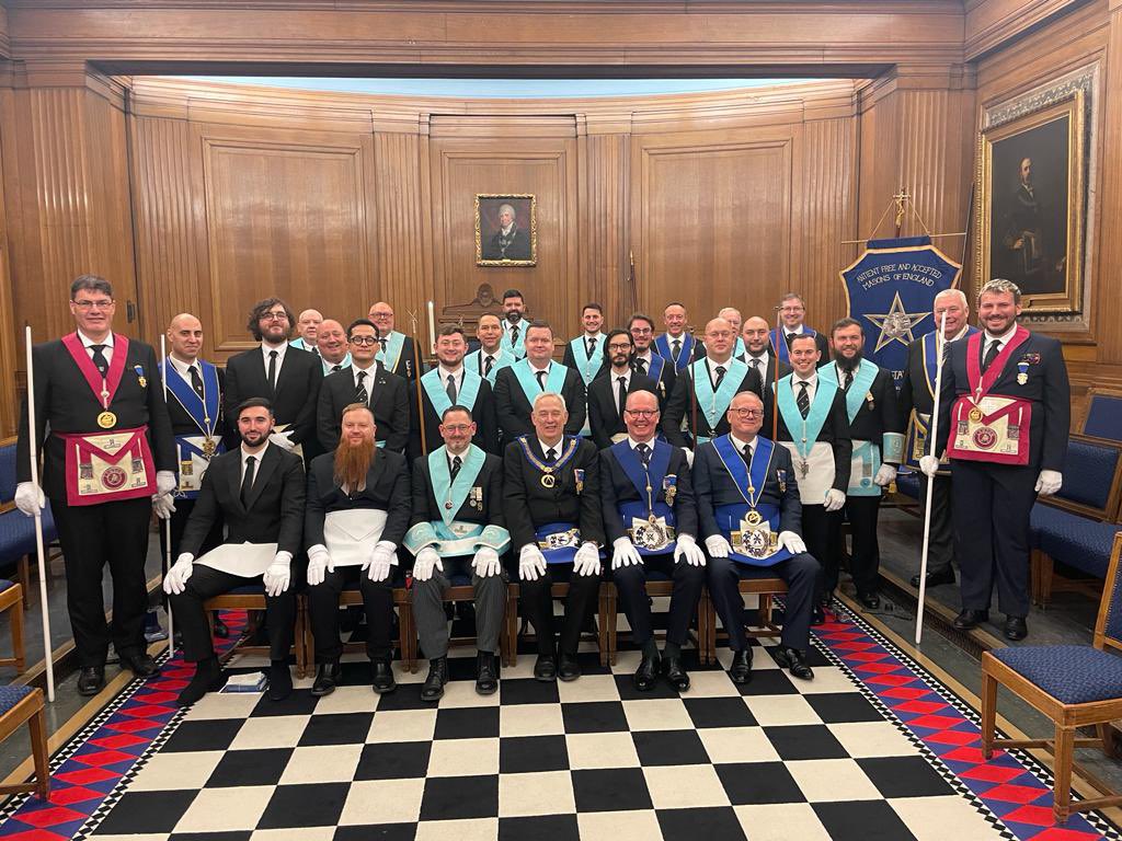 LodgeofThe's tweet photo. Another fabulous meeting held last night! A double initiation and a visit from @LondonMasons #MetGrandInsp #MetGrandStewards superb ritual by all involved! #Masonic #Freemasons #2024 #2B1Ask1 https://t.co/qSjV3zm4NM
