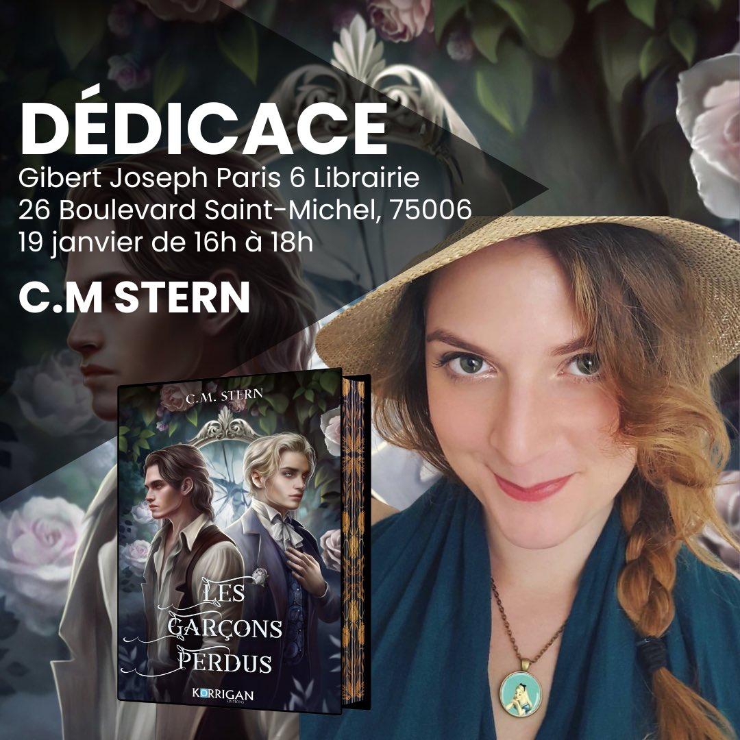 KorriganEdition's tweet photo. Première dédicace de l'année ! 🥳 

Retrouvez C.M Stern, auteure de "Les Garçons Perdus", en dédicace à Paris le vendredi 19 janvier de 16h à 18h 🪞 
Pour s'inscrire, rendez-vous juste ici : https://t.co/kklctiK0uq (inscription gratuite obligatoire pour participer à la dédicace). https://t.co/rV0pnoU3Zy