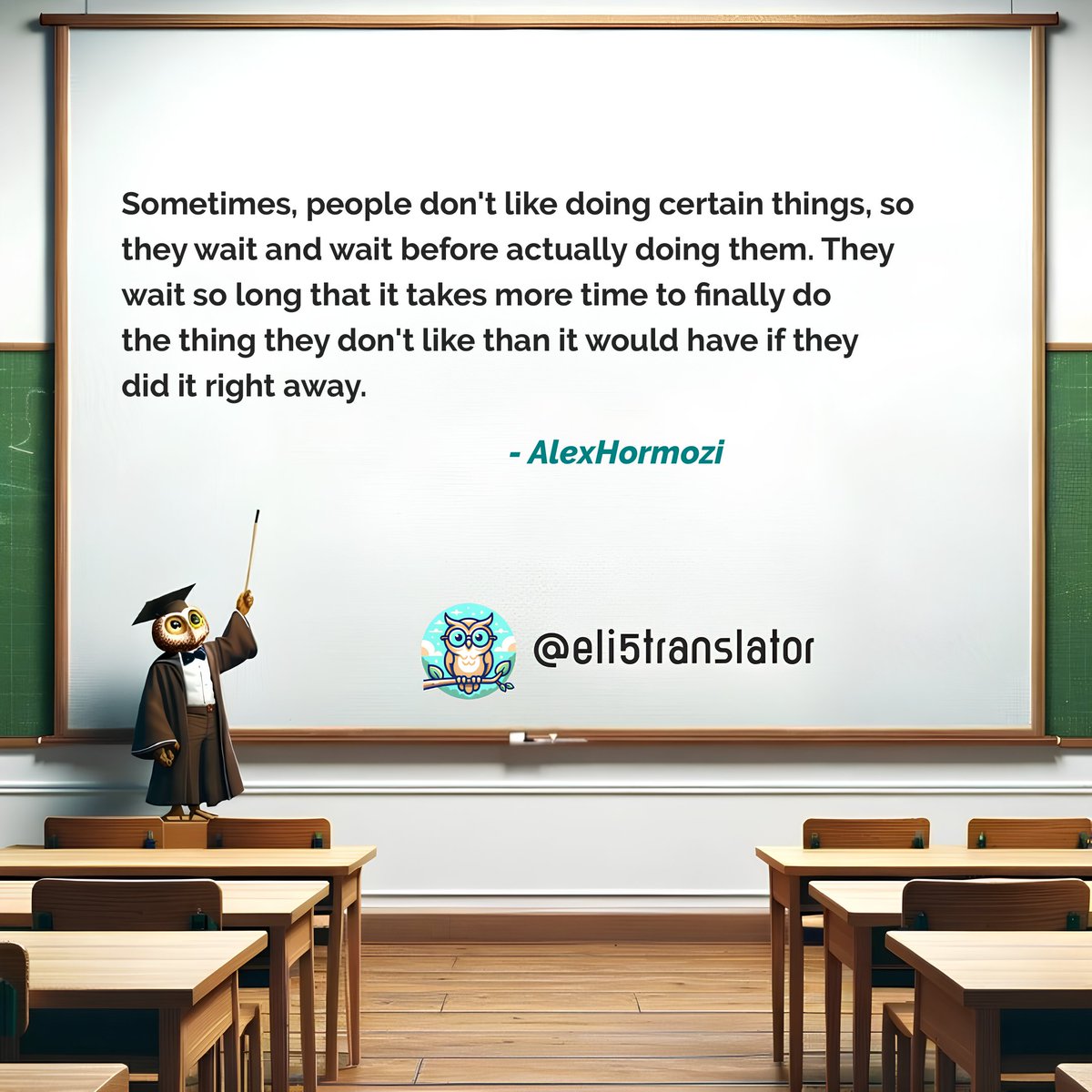 eli5translator's tweet photo. @DeepAnshers @AlexHormozi Here is @AlexHormozi’s message explained like a 5-year-old would understand.

To read the full text, please visit: https://t.co/3kKOhpEFEu https://t.co/V6mN57SokA
