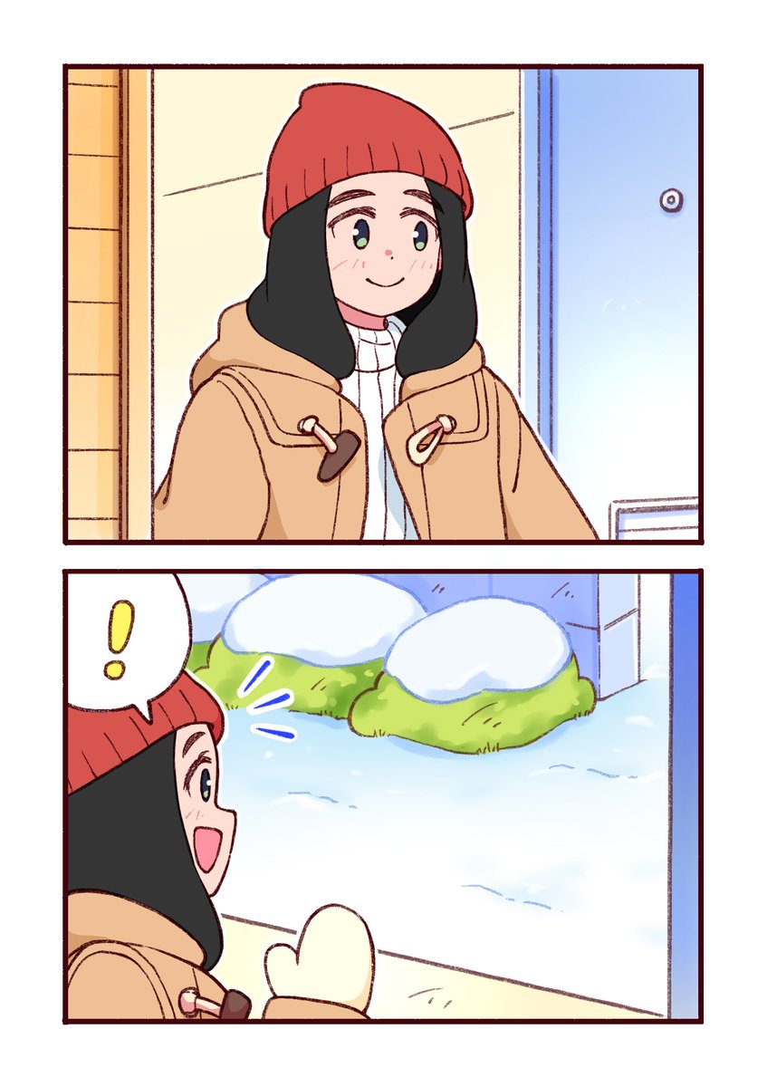 東京は初雪ということでNORI'S MORNINGシリーズよりこちらのマンガをどうぞ☃(1/2)