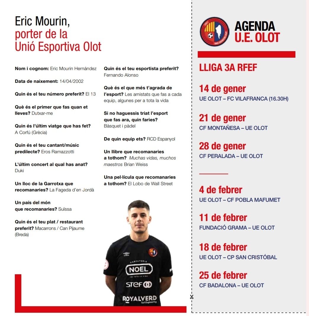 UEO1921's tweet photo. 🔎 Coneix una mica més a Eric Mourin (@mouujr_)
💬 Qüestionari personal al jove porter badaloní de la #UEOlot
📰 El trobareu a la revista gratuïta #El29 de Reclam Magazine!
#ElQueOlotEsMereix #3RFEF5 https://t.co/2PP2ApfR84