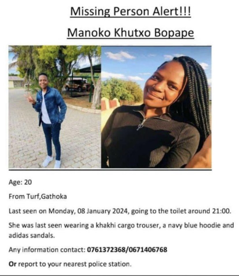 Simply_makgomo's tweet photo. My neighbor has been missing for a few days now. Please share to help find her. https://t.co/npWED5KseA