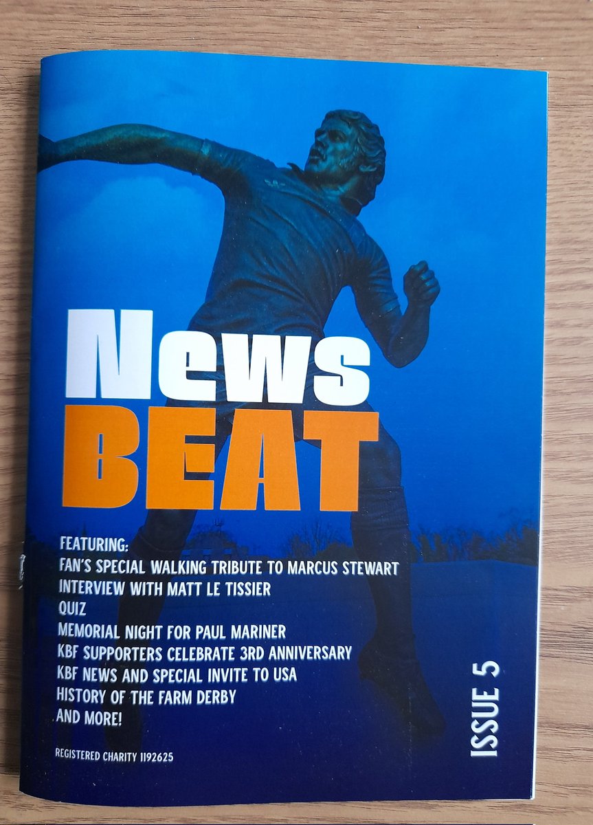 Arrived, edition 5 of NewsBEAT Great content esp great piece from @HarrietFreya94 on her special walk for Marcus Stewart. Thanks @HarrietFreya94 Malcolm@kevinbeattiefoundation.co.uk