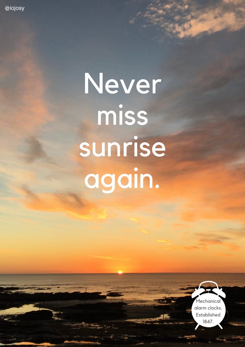 iojosy's tweet image. I’ve been challenging my creativity taking part in some recent @OneMinuteBriefs 

Lovely surprise to be joint winner of the #alarmclocks brief earlier this week! 

The pic is my own photo, taken at Carnoustie in 2022. 
Ad created on my phone with the free version of @canva.