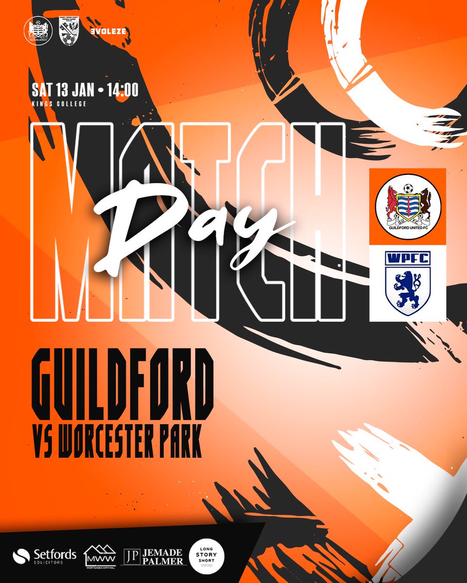 Game day First team at home 🆚 @worcesterparkfc ⏰ 2pm kick off 🏟️ @kingssportshub GU2 8DU 🏆 @SurreyPremierCF Cafe will be open come and grab a hot drink and support the lds