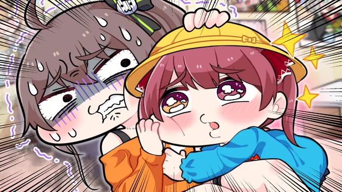【手描き】夏色まつりであっても、ロリマリンはキツすぎた件について【こまいぬ/切り抜き/ホロライブ】  #祭絵 #マリンのお宝